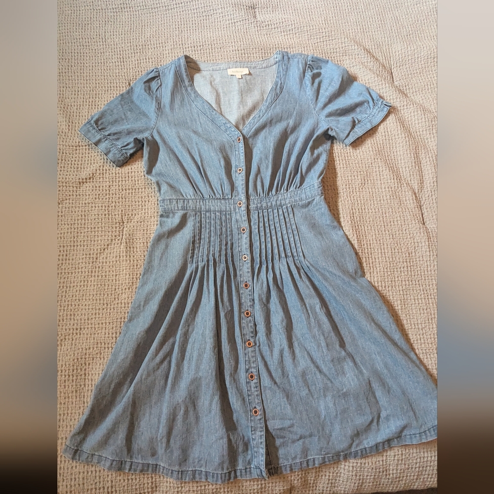 Bohme Light Blue Denim Midi Dress